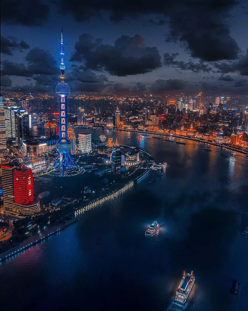 德国摄影师航拍的上海在INS爆红，网友大赞：这也太美了！